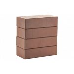 Кирпич облицовочный ЛСР коричневый гладкий 1NF, F50, 250*120*65 мм