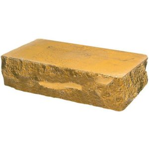 Кирпич облицовочный угловой желтый скол скала 225*90*65мм М250кг/см2 полнотелый Судогодский