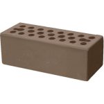 Кирпич облицовочный шоколад гладкий 250*85*88мм стандартная стенка М175кг/см2 щелевой Керма