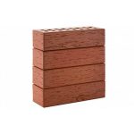 Кирпич клинкерный ЛСР красный легкий флэшинг, береста, 250*85*65 мм
