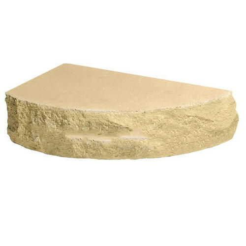 Кирпич облицовочный полукруг соломенный скол скала 200*90*65мм М250кг/см2 полнотелый Судогодский