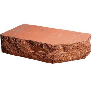 Кирпич облицовочный фигурный Ф-1 красный скол скала 225*90*65мм М250кг/см2 полнотелый Судогодский