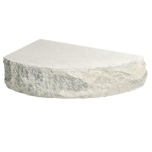 Кирпич облицовочный полукруг белый скол скала 200*90*65мм М250кг/см2 полнотелый Судогодский