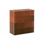 Кирпич облицовочный ЛСР красный флэшинг тростник, утолщенные стенки, 250*120*65 мм
