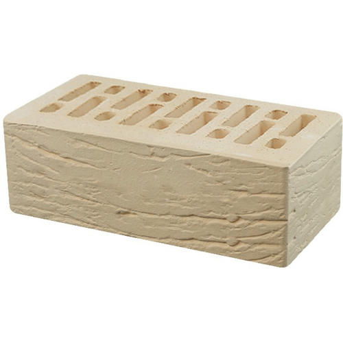 Кирпич облицовочный слоновая кость рустик 250*120*88мм утолщенная стенка 20мм М175кг/см2 щелевой Строма