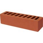 Кирпич облицовочный красный гладкий 250*60*65мм стандартная стенка М200кг/см2 щелевой Голицыно