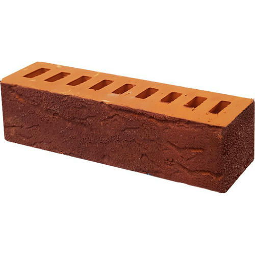 Кирпич облицовочный ригельный старый замок рельефный 290*65*55мм утолщенная стенка М200кг/см2 щелевой Голицыно