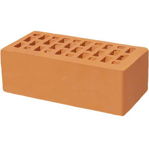 Кирпич облицовочный абрикосовый гладкий 250*120*88мм утолщенная стенка 20мм М175кг/см2 щелевой Голицыно