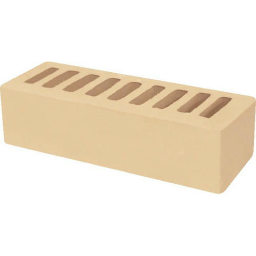 Кирпич облицовочный слоновая кость гладкий 250*85*65мм утолщенная стенка 20мм М175кг/см2 щелевой Голицыно