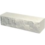 Кирпич облицовочный брусок белый скол скала 250*50*65мм М250кг/см2 полнотелый Судогодский