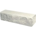 Кирпич облицовочный брусок угловой белый скол скала 225*50*65мм М250кг/см2 полнотелый Судогодский