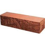 Кирпич облицовочный брусок угловой красный скол классический 225*60*65мм М250кг/см2 полнотелый Судогодский