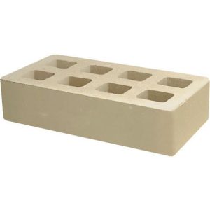 Кирпич облицовочный слоновая кость гладкий 250*120*65мм стандартная стенка М250кг/см2 щелевой Судогодский