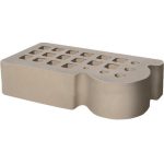 Кирпич облицовочный фасонный КФ-3 серый гладкий 250*120*65мм утолщенная стенка 20мм М200кг/см2 щелевой Железногорск