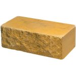 Кирпич облицовочный ложок желтый скол скала 250*90*88мм М250кг/см2 полнотелый Судогодский