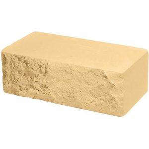 Кирпич облицовочный желтый рустированный 250*92*88мм М150кг/см2 полнотелый Силикатстрой