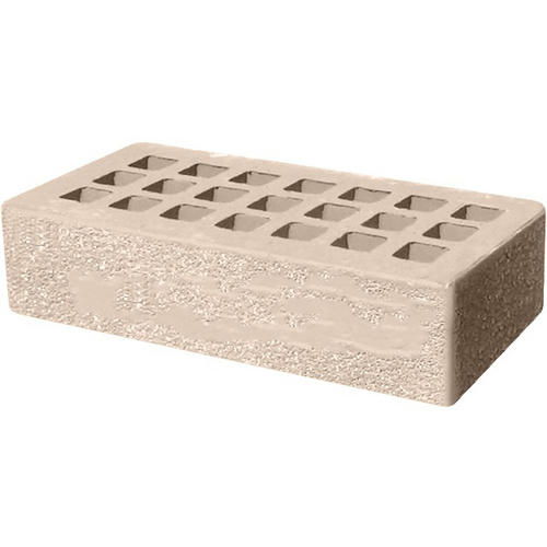 Кирпич облицовочный слоновая кость пена 250*120*65мм утолщенная стенка 20мм М300кг/см2 щелевой Железногорск