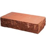 Кирпич облицовочный угловой красный скол классический 225*100*65мм М250кг/см2 полнотелый Судогодский