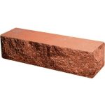 Кирпич облицовочный брусок угловой красный скол скала 225*50*65мм М250кг/см2 полнотелый Судогодский