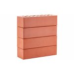 Кирпич облицовочный клинкер красный "Лондон" гладкий 250*85*65мм стандартная стенка М300кг/см2 щелевой ЛСР Клинкер фасадный