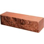 Кирпич облицовочный брусок красный скол скала 250*50*65мм М250кг/см2 полнотелый Судогодский