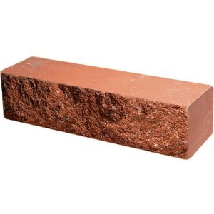 Кирпич облицовочный брусок красный скол скала 250*50*65мм М250кг/см2 полнотелый Судогодский