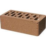 Кирпич облицовочный эмират темный рустик 250*120*88мм утолщенная стенка 18-20мм М150кг/см2 щелевой Старый Оскол