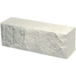 Кирпич облицовочный брусок белый скол скала 250*50*88мм М250кг/см2 полнотелый Судогодский