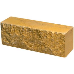 Кирпич облицовочный брусок желтый скол скала 250*50*88мм М250кг/см2 полнотелый Судогодский