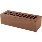 Кирпич облицовочный терракотовый гладкий 250*85*65мм утолщенная стенка 20мм М150кг/см2 щелевой КС-Керамик