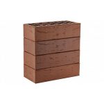 Кирпич облицовочный ЛСР коричневый рустик, утолщенные стенки, М175, 250*120*65 мм