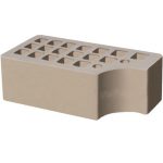 Кирпич облицовочный фасонный КФ-1 серый гладкий 250*120*88мм утолщенная стенка 20мм М200кг/см2 щелевой Железногорск