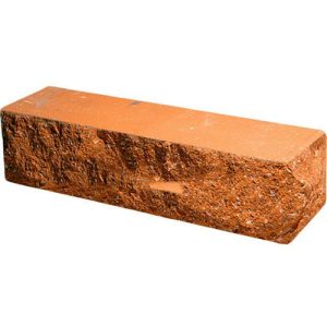 Кирпич облицовочный брусок угловой персик скол скала 225*50*65мм М250кг/см2 полнотелый Судогодский