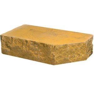 Кирпич облицовочный фигурный Ф-1 желтый скол скала 225*90*65мм М250кг/см2 полнотелый Судогодский