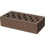 Кирпич облицовочный шоколад гладкий 250*120*65мм стандартная стенка М150кг/см2 щелевой Новомосковск