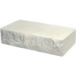 Кирпич облицовочный ложок белый скол скала 250*90*65мм М250кг/см2 полнотелый Судогодский