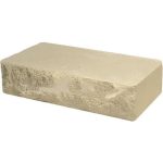 Кирпич облицовочный ложок слоновая кость скол скала 250*90*65мм М250кг/см2 полнотелый Судогодский