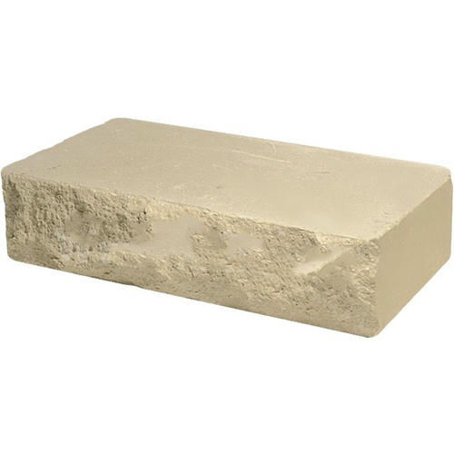 Кирпич облицовочный ложок слоновая кость скол скала 250*90*65мм М250кг/см2 полнотелый Судогодский