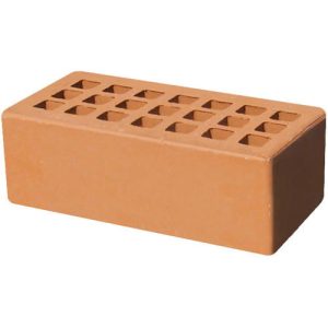 Кирпич облицовочный персик гладкий 250*120*88мм утолщенная стенка 20мм М200кг/см2 щелевой Железногорск