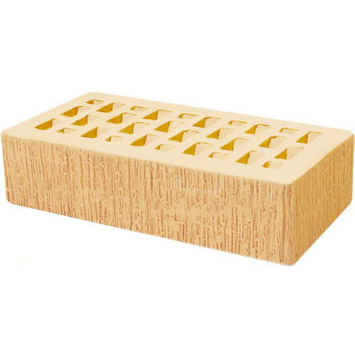 Кирпич облицовочный слоновая кость береста-2 250*120*65мм утолщенная стенка 20мм М175кг/см2 щелевой Голицыно