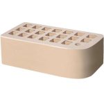 Кирпич облицовочный фасонный КФ-2 слоновая кость гладкий 250*120*88мм утолщенная стенка 20мм М300кг/см2 щелевой Железногорск