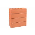 Кирпич облицовочный светло-коричневый гладкий 250*120*65мм утолщенная стенка 20мм М175кг/см2 щелевой ЛСР