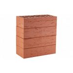 Кирпич облицовочный ЛСР красный рустик, утолщенные стенки, М175, 250*120*65 мм
