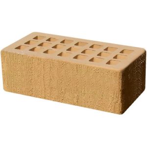 Кирпич облицовочный соломенный бархат 250*120*88мм утолщенная стенка 20мм М200кг/см2 щелевой Железногорск