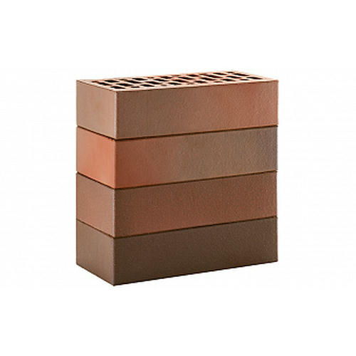 Кирпич облицовочный ЛСР красный флэшинг гладкий М175, 250*120*65 мм