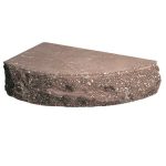 Кирпич облицовочный полукруг терракотовый скол скала 200*90*65мм М250кг/см2 полнотелый Судогодский