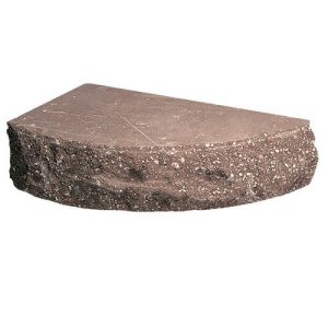 Кирпич облицовочный полукруг терракотовый скол скала 200*90*65мм М250кг/см2 полнотелый Судогодский