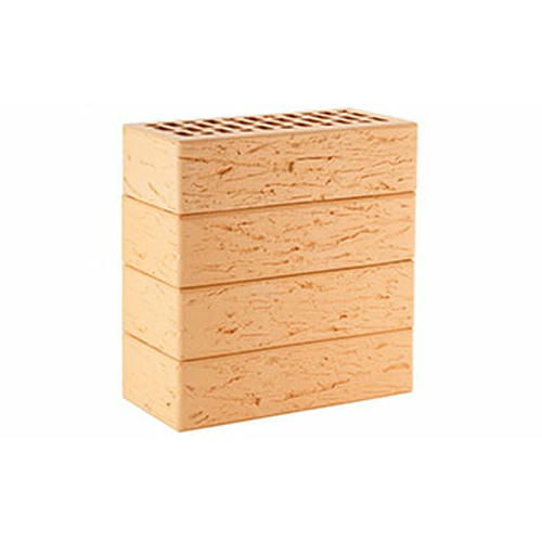 Кирпич облицовочный пшеничный рустик 250*120*65мм утолщенная стенка 20мм М175кг/см2 щелевой ЛСР