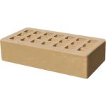 Кирпич облицовочный медовый скала 250*120*65мм утолщенная стенка 20мм М200кг/см2 щелевой Железногорск