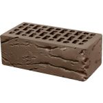 Кирпич облицовочный темный шоколад кора дерева 250*120*88мм стандартная стенка М150кг/см2 щелевой КС-Керамик